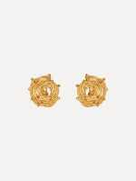 The Rhinestone Nest Earrings. Front View.