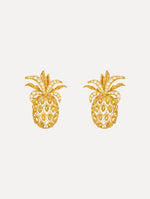 Pineapple Crystal Clip-On Ring in Citrus. Front View.