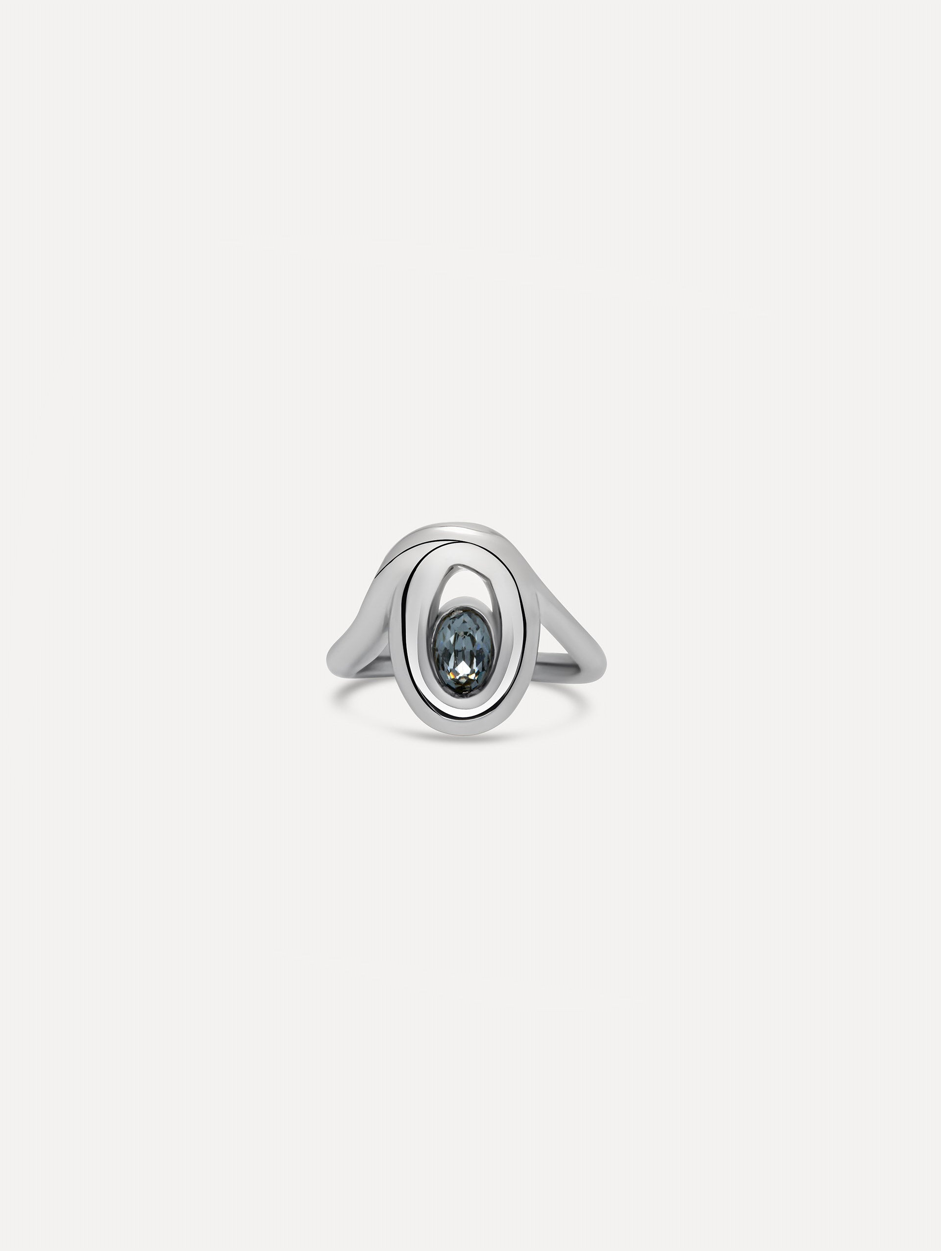 Looped Oval Ring Front View