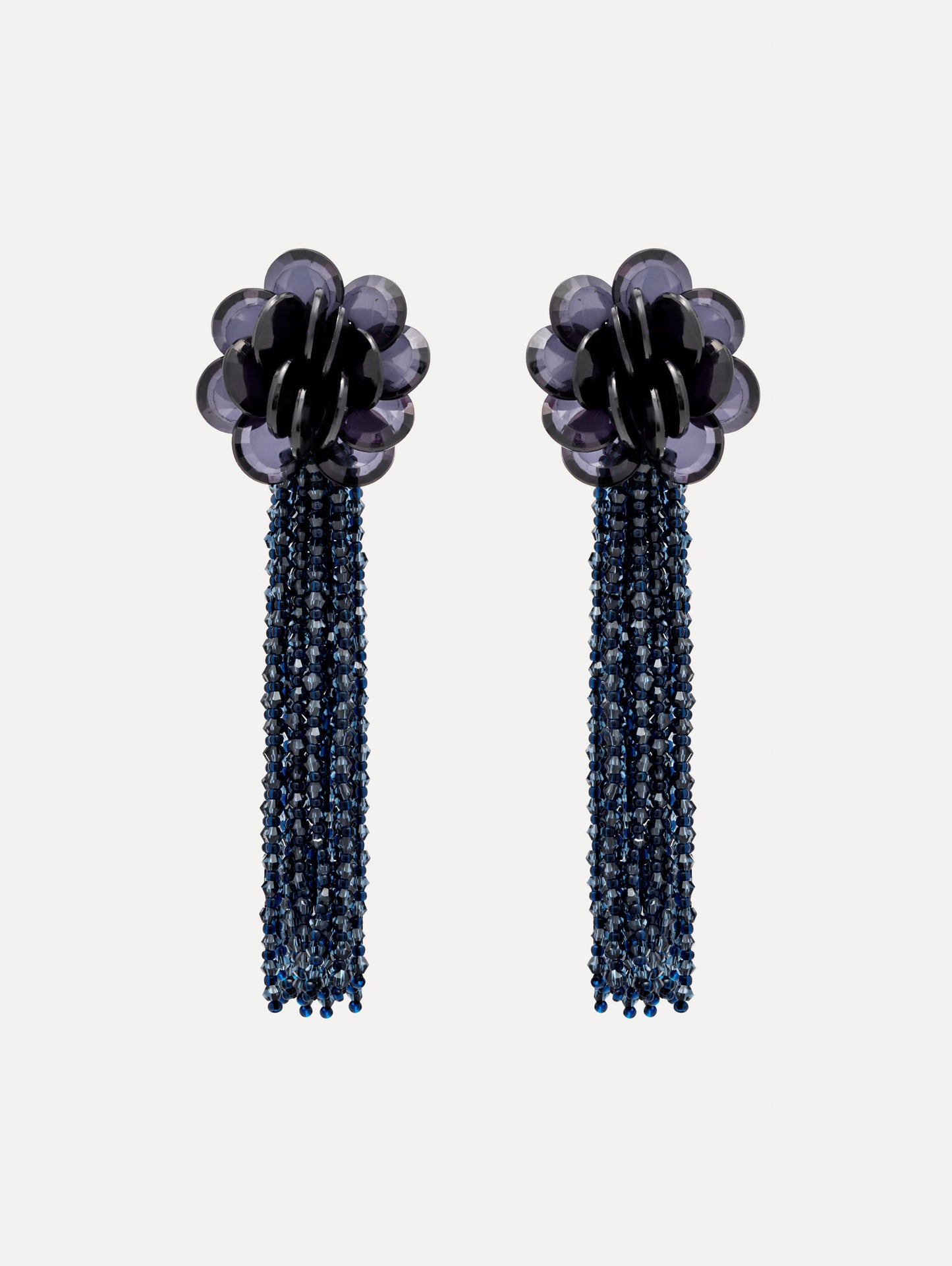 Flower Chanelier Clip-On Earrings