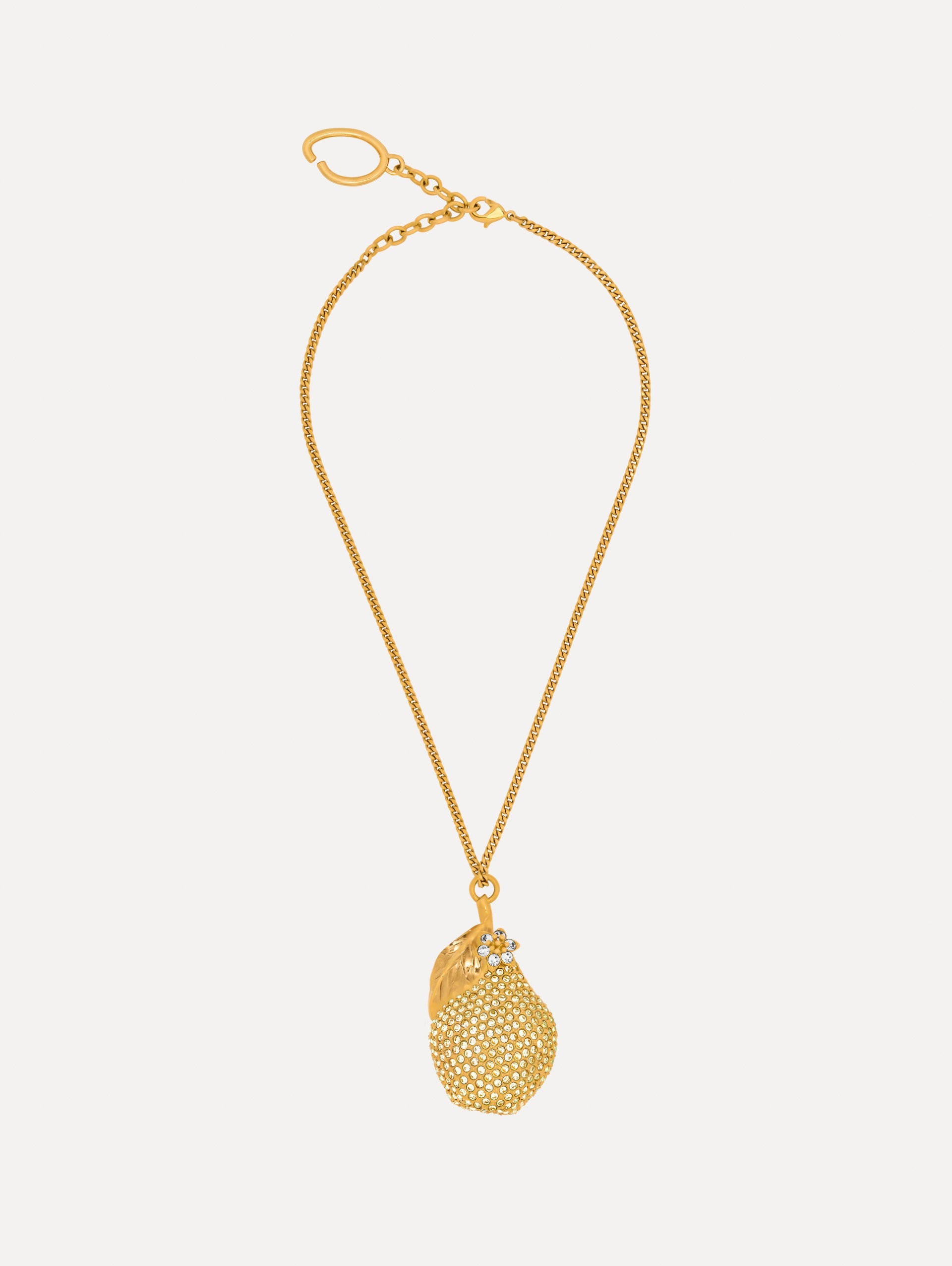 Pavé Pear Pendant Necklace